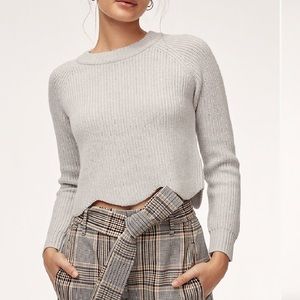 Aritzia Sardou Sweater. Heather Birch (grey). XS